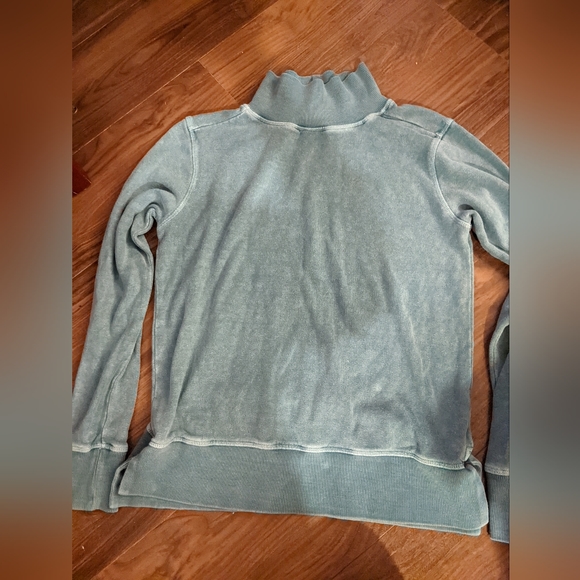 Toad & Co. - Hemp Mockneck Pullover Sweatshirt T1081902 | Blue Spruce | Size XS - Picture 7 of 13